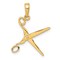 14K Gold 3D Moveable Scissors Charm Hair Stylist Jewerly 24mm x 12mm